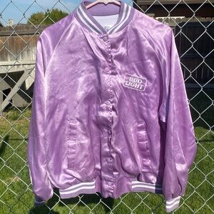 Vintage Bud Light purple satin lightweight jacket
